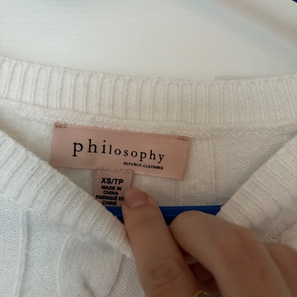 White philosophy knitted sweater - Picture 3 of 3